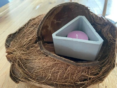 Beton Kerzenhalter Kerzenständer Kerzenleuchter Eckig - Bild 1 von 2