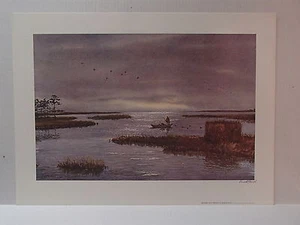 "Setting Out Decoys" By Kenneth Harris Signed Print - Picture 1 of 1