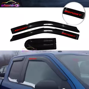 Fit for 15-25 Ford F150 17-25 F250-F550 Extended Cab Rain Window Visor w/ Sport - Picture 1 of 2