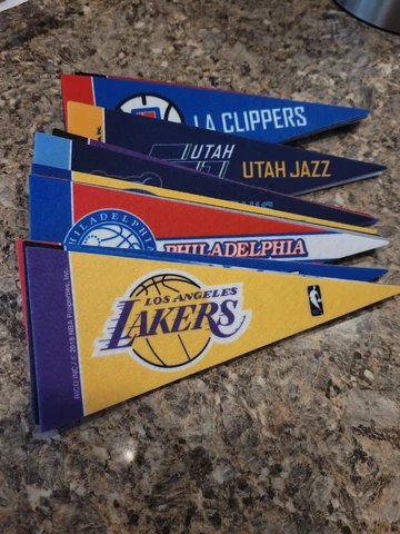 NBA 4X9 MINI PENNANTS ALL 30 TEAMS AVAILABLE RICO CHOOSE YOUR FAV.ONE FROM LIST Cover