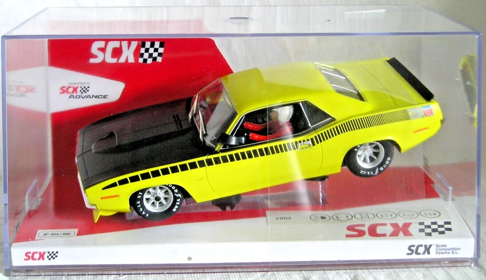 SCX 1970 'CUDA 'CURIOUS YELLOW' 1 32 SLOT CAR - # U10440X300