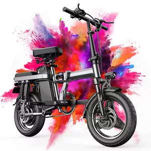 NEW Electric Bicycle Adult 500W City Commuter Ebike 48V 15Ah Fat Tire 22MPH e4ur - Picture 1 of 14