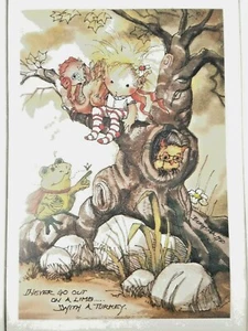Jody Bergsma NEVER GO OUT ON A LIMB w/TURKEY limited edition lithograph 1980 - Picture 1 of 6