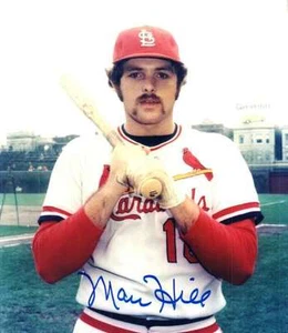 Signed 8x10 MARC HILL St. Louis Cardinals Cards Autographed photo - w/COA - Picture 1 of 1