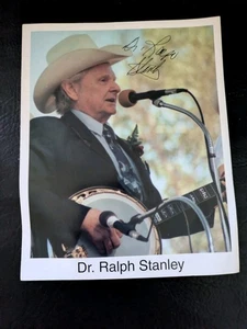 Dr Ralph Stanley Traditional Bluegrass Music Press Photo Autograph Signed - Picture 1 of 3