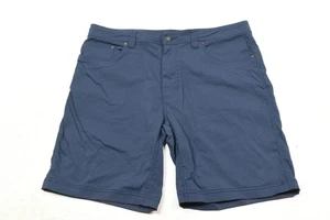prAna Brion Shorts Herren 36 blau Nylon Stretch schmale Passform 9" Wandern - Bild 1 von 12