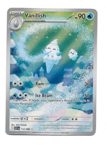 Vanillish 112/086 Sv: White Flare Holo Pokemon TCG - Casi Nuevo - Imagen 1 de 2