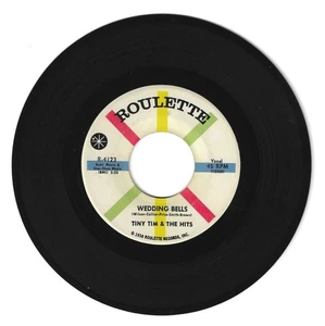 DOO WOP 45 TINY TIM & THE HITS WEDDING BELLS ON ROULETTE VG+ ORIGINAL - Picture 1 of 1