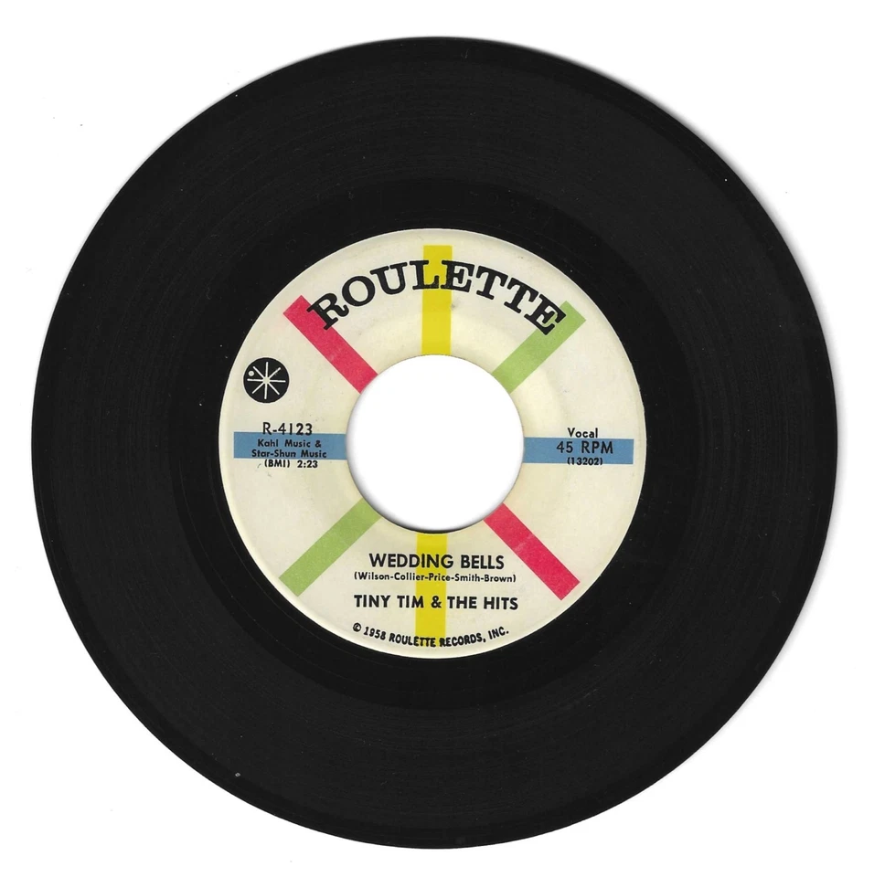 DOO WOP 45 TINY TIM & THE HITS WEDDING BELLS ON ROULETTE VG+ ORIGINAL - Image 1 of 1