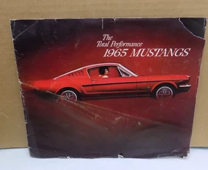 FORD MUSTANG - VINTAGE ORIGINAL BROCHURE - THE TOTAL PERFORMANCE 1965 MUSTANGS - Picture 1 of 17