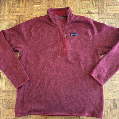 Patagonia Better Sweater 1/4 Zip Molten Lava Size Large 25523 EUC - Image 1 of 4
