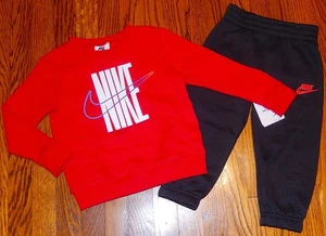 NIKE SPORT AUTHENTIC TODDLERS BOYS BRAND NEW SUIT ORIGINAL 2Pc SET Size 4, NWT - Picture 1 of 6