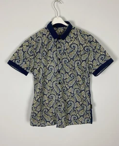 Camisa con botones manga corta estampado de cachemira ETRO Milano talla M/L - Imagen 1 de 16