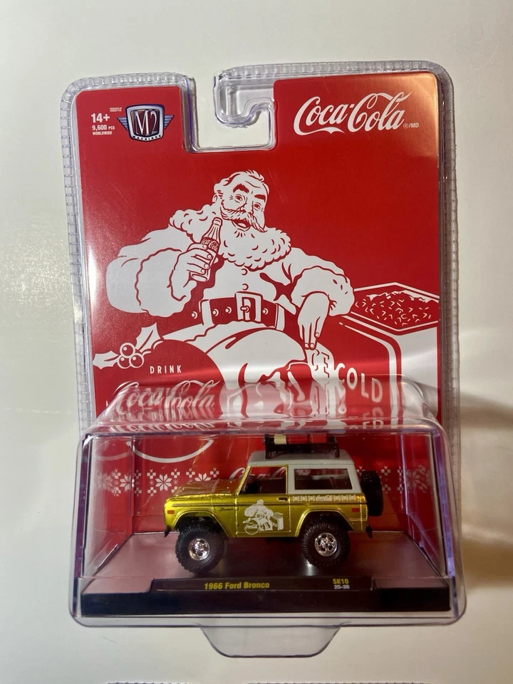 M2 Machines 2025 Coca-Cola Christmas 1966 Ford Bronco 1:64 Holiday  Edition - Image 1 of 1