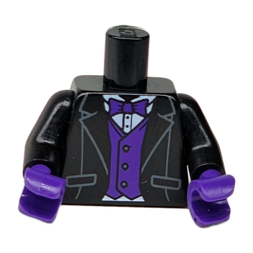 NUEVO LEGO® Minifigura Negra Traje Torso Púrpura Destacados Parte Capucha Roja Batman  Foto 1 de 1