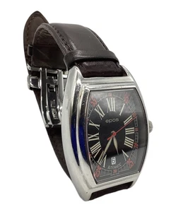 Epos Elegance 3332 Black Dial Swiss Tonneau Automatic Watch Operation confirmed - Picture 1 of 24