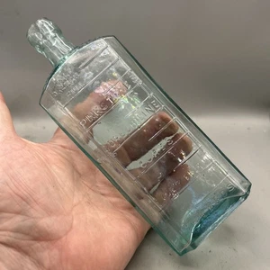 SELTENE ECHTE VIKTORIANISCHE HEILFLASCHE "PINKSTONES CURECHILINE FÜR RINDERKRANKHEITEN" - Bild 1 von 6