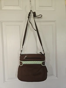 Thirty-One Brown Medium Pop Crossbody - Picture 1 of 6