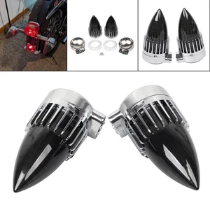 Chrome Turn Signal Housing 3 1/4" Lens Cover For Harley 91-08 Touring Road King - Picture 1 of 17