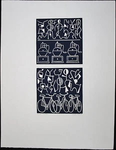 MAYEU PASSA, Original Linocut, Tirage d'Auteur, Signed 1987, Unique - Picture 1 of 4
