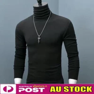 Men's Long Sleeve Turtleneck Base Layer Shirts Winter Thermal Top Undershirts - Picture 1 of 21