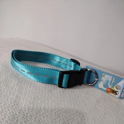 NUEVO Vibrant Life Collar de Perro de Nylon Sólido Clip Ajustable Azul Grande NUEVO Foto 1 de 4