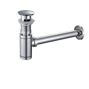 Siphon Pop Up Ablaufventil Sifon Ablaufgarnitur mit Überlauf Waschbecken Abfluss - Bild 1 von 8