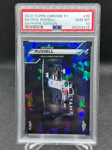 2020 Topps Chrome FORMULA 1 F1 SAPPHIRE GEORGE RUSSELL PSA 10 #39 RC - Picture 1 of 1
