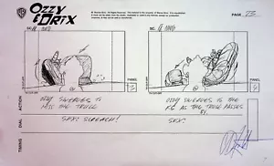 OZZY & DRIX TV-Serie 2002 signiert DAN KUBAT Produktion Storyboard Seite Kopie #KB - Bild 1 von 2