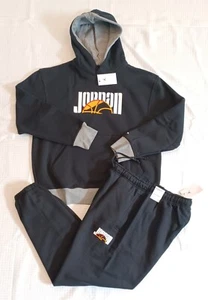 New Men’s Air Jordan Sports Fleece Sweatsuit Set~Black/Grey ~ Size Large  - Picture 1 of 11