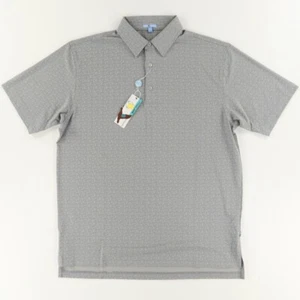 Genteal Brrr Printed Animal High Stretch Polo Shirt Gray Men's L - Picture 1 of 7
