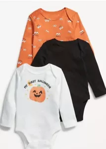 3-Pack Unisex Long-Sleeve Bodysuit for Baby - Picture 1 of 2
