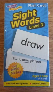 NEU/SEALED TREND "Sight Words" Level 3 Flash Cards Alter 6+ mit 96 Karten - Bild 1 von 3