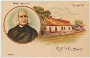 Franz von Liszt - T. Presser Co. Music Reward Card