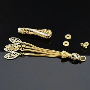 Gold plated blue design set accessories imam tassel station 925 silver 830074 - Picture 1 of 9
