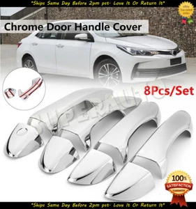 Cubiertas de manija de puerta cromadas 8 piezas para Toyota Corolla 2014-2018 14 15 16 17 18 - Imagen 1 de 3