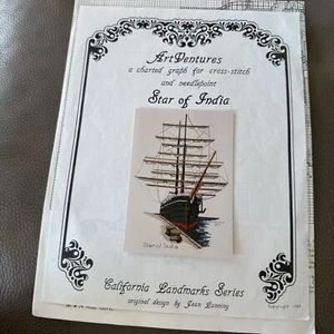 Art Ventures Cross Stitch Kit California Landmarks Series 1984 Star Of India - Picture 1 of 5