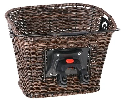 Fahrradkorb Kunststoff Rattan Vorne Halter für Lenker Fix-System - Bild 1 von 4