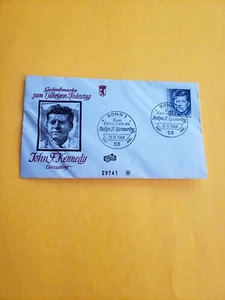 JOHN F. KENNEDY- COMMERATIVE FIRST DAY COVER- BONN/GERMANY-  NOV,  1964-UNGRADED - Picture 1 of 4