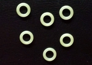 20 Glow In The Dark O-Ring Vorderreifen für Riggen AFX Tyco Mattel LL Slotcars - Bild 1 von 3