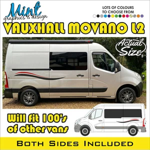 MWB VAUXHALL MOVANO L2 autocaravana cámper calcomanías pegatinas gráficos furgoneta SIN P&P 022 - Imagen 1 de 4