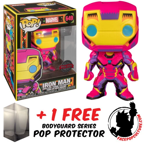 Funko Pop Marvel Iron Man Blacklight #649 exclusivo + protector pop gratis Foto 1 de 1