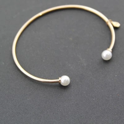 Brazalete Brazalete Dama Oro Rosa 18K Relleno 6mm Moda Perla Amor Dije Regalo Foto 1 de 4