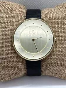 Skagen Ditte SKW2262 Women's Black Leather Analog Dial Quartz Wrist Watch JNA965 - Picture 1 of 11