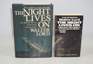The Night Lives On Walter Lord 1986 First Edition HC & 1st PB Book Set Titanic - Picture 1 of 21