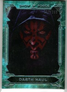 STAR WARS 2016 TOPPS MASTERWORK SHOW OF FORCE SF-5 DARTH MAUL RAINBOW 162/299