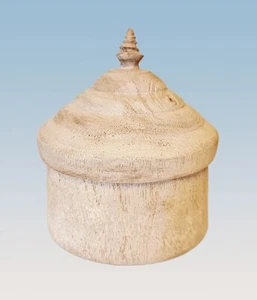 Coperchio scatola legno vintage a forma di cupola Tika fatto a mano invecchiato decorativo da collezione - Foto 1 di 6