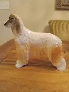 Russischer Lomonossow Porzellan Borzoi afghanischer Hund Hund grau braun weiß glänzend Glasur - Bild 1 von 6