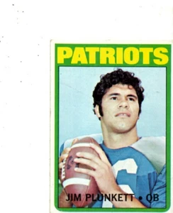 1972  JIM PLUNKETT  (R) NEW ENGLAND PATRIOTS - #65 TOPPS  - TRADING CARD - VG - Picture 1 of 2