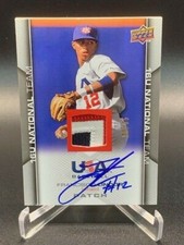 2009 Upper Deck USA 16U Francisco Lindor 3 Color Patch /65 w Auto - Beckett COA